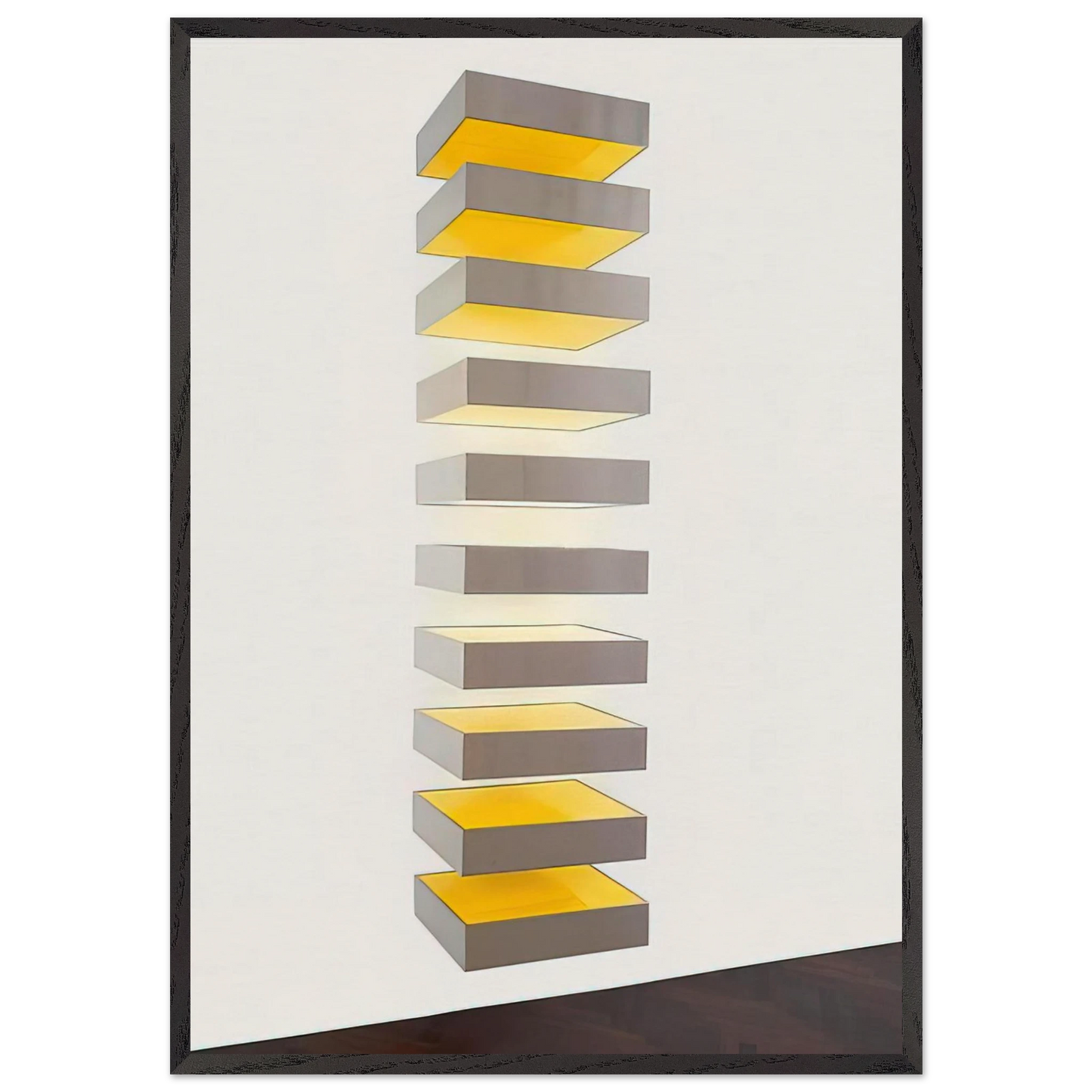Untitled Bernstein 80-52 - 1980 - Donald Judd 70x100 cm / 28x40 inches Framed Art Print – Black Wooden Frame
