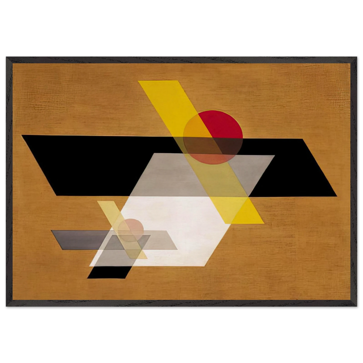 A II - Laszlo Moholy-Nagy 70x100 cm / 28x40 inches Framed Art Print – Black Wooden Frame