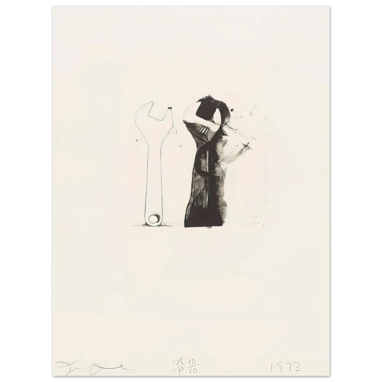 Jim Dine - UNTITLED FROM TEN WINTER TOOLS 1973 5 Fine Art Poster - Default Title