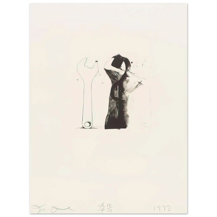 Jim Dine - UNTITLED FROM TEN WINTER TOOLS 1973 5 75x100 cm / 30x40inches Fine Art Poster