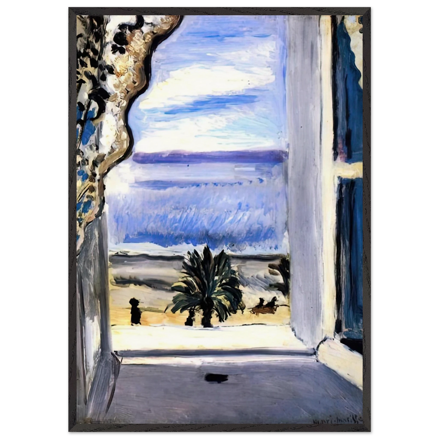 THE OPEN WINDOW 1918 - Henri Matisse 70x100 cm / 28x40 inches Framed Art Print – Black Wooden Frame