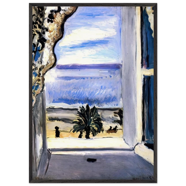 THE OPEN WINDOW 1918 - Henri Matisse 70x100 cm / 28x40 inches Framed Art Print – Black Wooden Frame