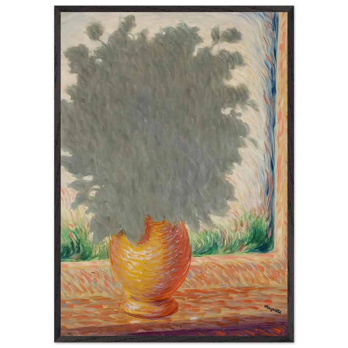 LIGHTNING 1944 - Rene Magritte 70x100 cm / 28x40 inches Framed Art Print – Black Wooden Frame