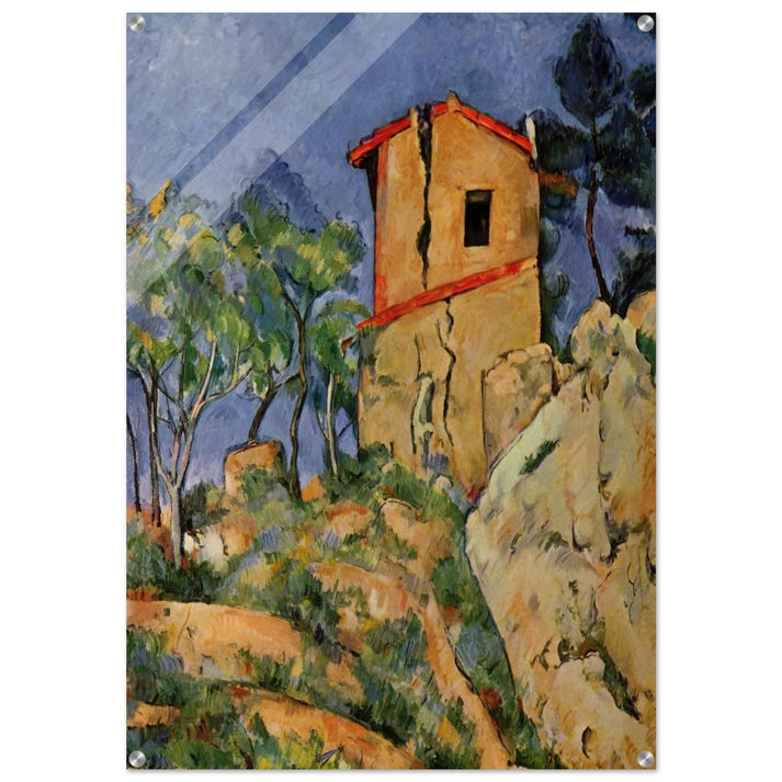 The House with the Cracked Walls - Paul Cézanne Acrylic Print - 70x100 cm / 28x40″ inches