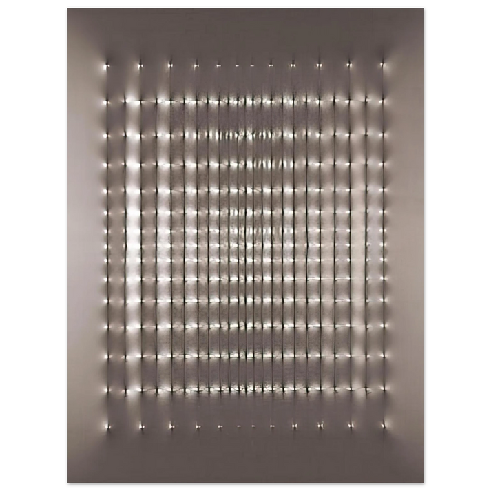 Enrico Castellani - Superficie alluminio - 1969 75x100 cm / 30x40inches Fine Art Poster