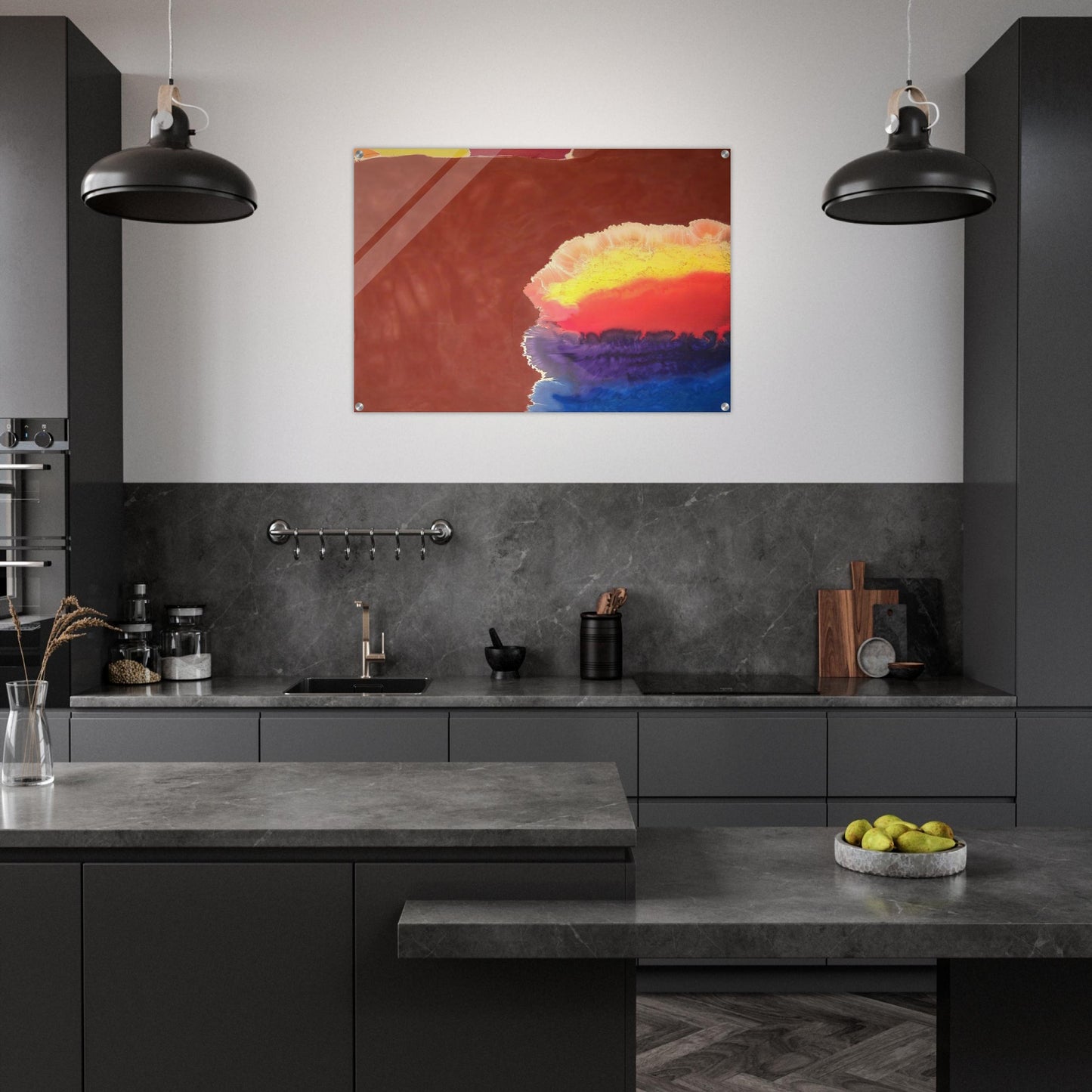 Brown Wall - 1970 - Ronnie Landfield Acrylic Print - 70x100 cm / 28x40″ inches | Ronnie Landfield Wall Art | Ronnie Landfield Prints