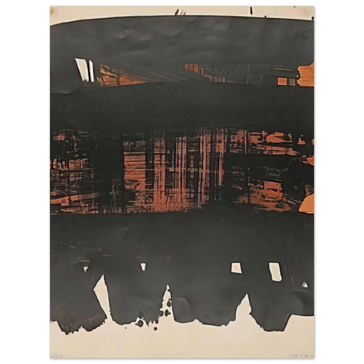 Pierre Soulages - Lithographie No. 22 - 1969 75x100 cm / 30x40inches Fine Art Poster
