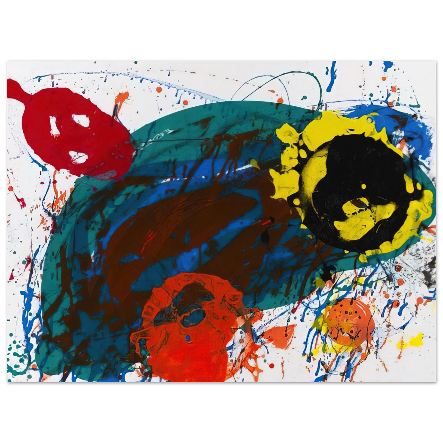 Sam Francis - For Thirteen SFS-335 Fine Art Poster - Default Title