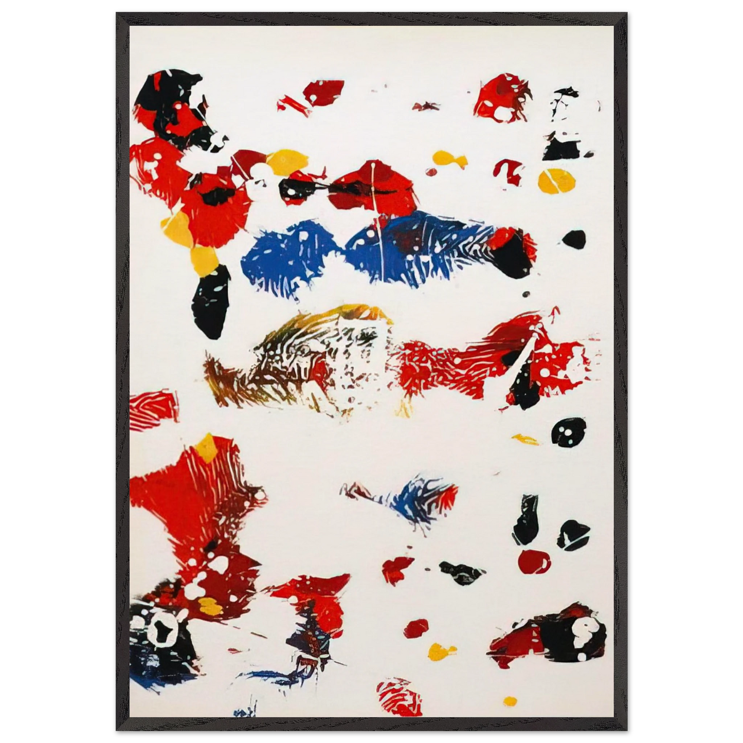 Untitled SF27S - Sam Francis Framed Art Print – Black Wooden Frame - Default Title - -Framed Art Print