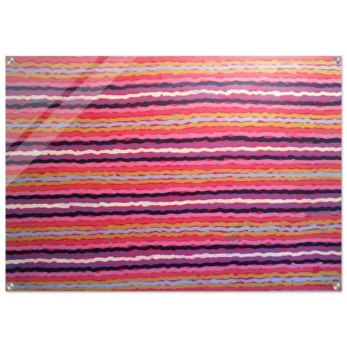 Spear Dreaming, South of Naperby - 1995 - Clifford Possum Tjapaltjarri Acrylic Print - 70x100 cm / 28x40″ inches