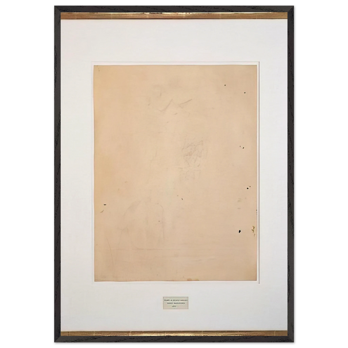 ERASED DE KOONING 1953 - Robert Rauschenberg 70x100 cm / 28x40 inches Framed Art Print – Black Wooden Frame