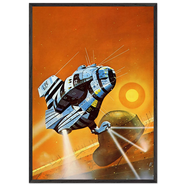 Chris Foss N5 - Chris Foss 70x100 cm / 28x40 inches Framed Art Print – Black Wooden Frame