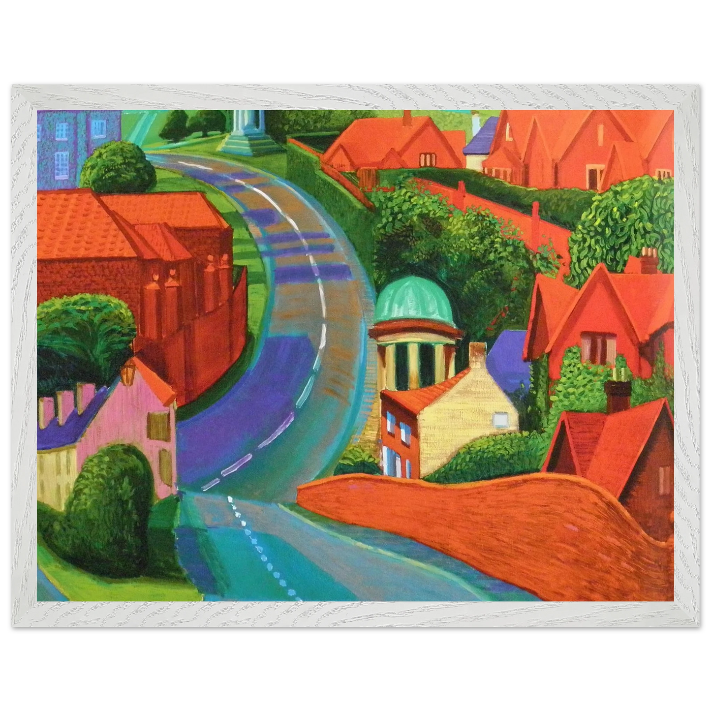 David Hockney - The Road to York Through Sledmere - 30x45 cm / 12x18 inches - Fine Art Poster-canvas - -