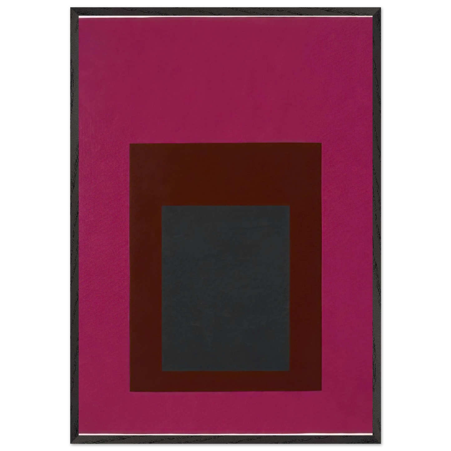 HOMAGE TO THE SQUARE GUARDED 1952 - Josef Albers 70x100 cm / 28x40 inches Framed Art Print – Black Wooden Frame