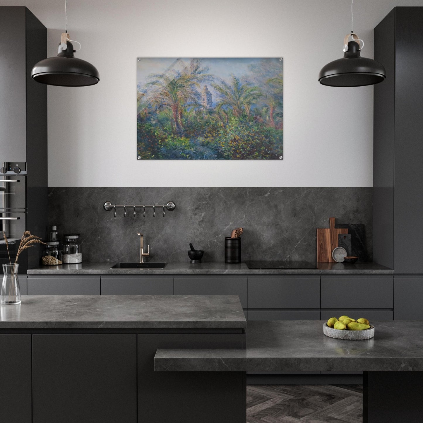 Garden in Bordighera, Impression of Morning - claude monet Acrylic Print - 70x100 cm / 28x40″ inches