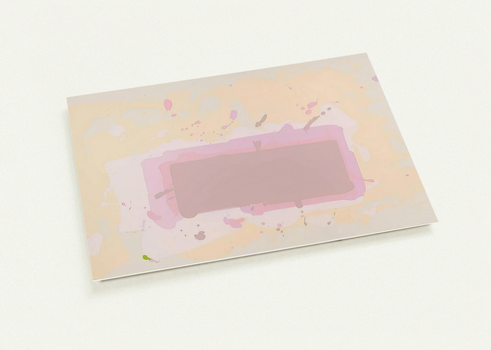 Pale Yellow, Pink and Brown - 1971 By John Hoyland Pack of 10 Post Cards | John Hoyland Post Cards | A6 (10.5 x 14.8 cm) - 4.1 x 5.8 inches