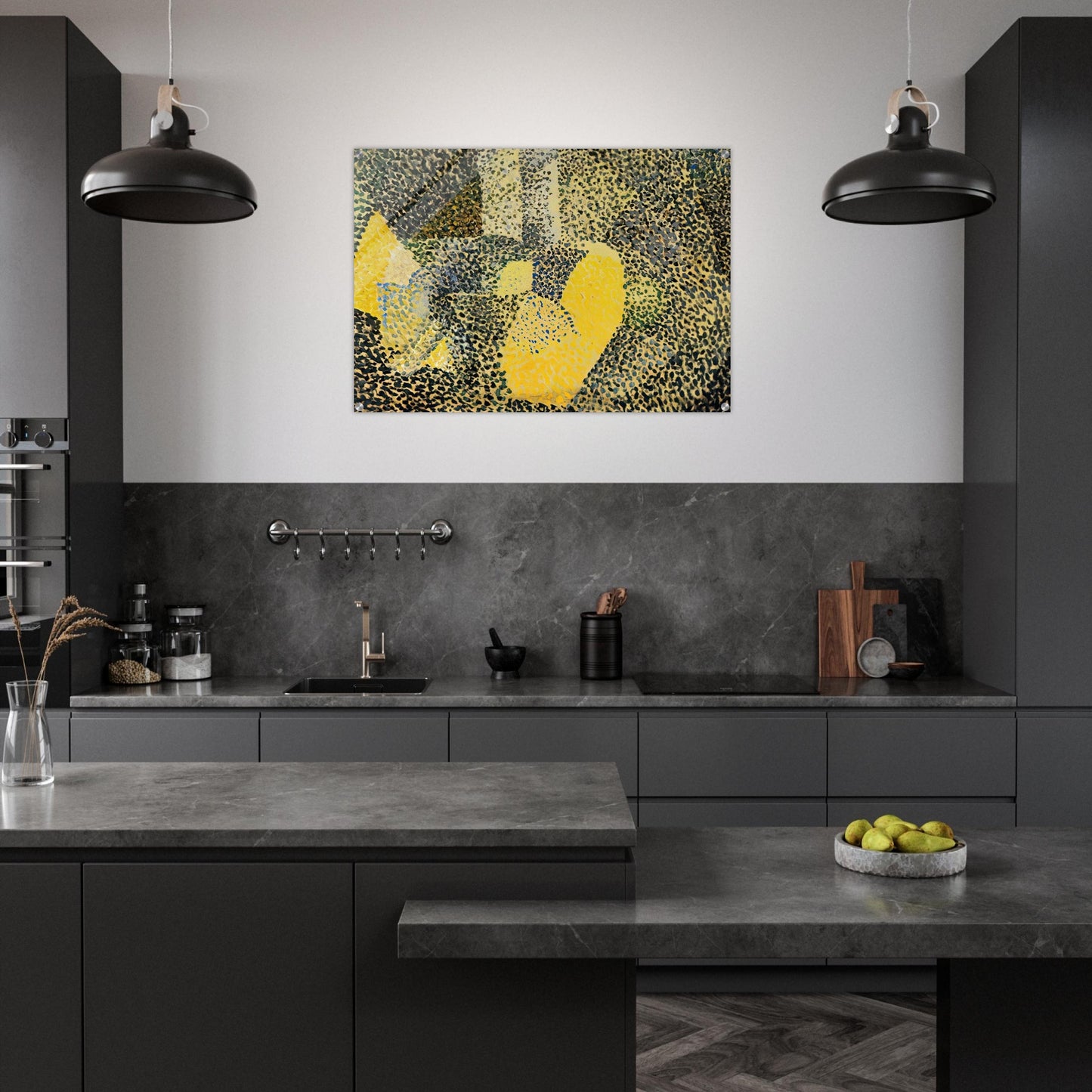 MADRID ARCHITECTURE AND POPLARS - Salvador Dali Acrylic Print - 70x100 cm / 28x40″ inches