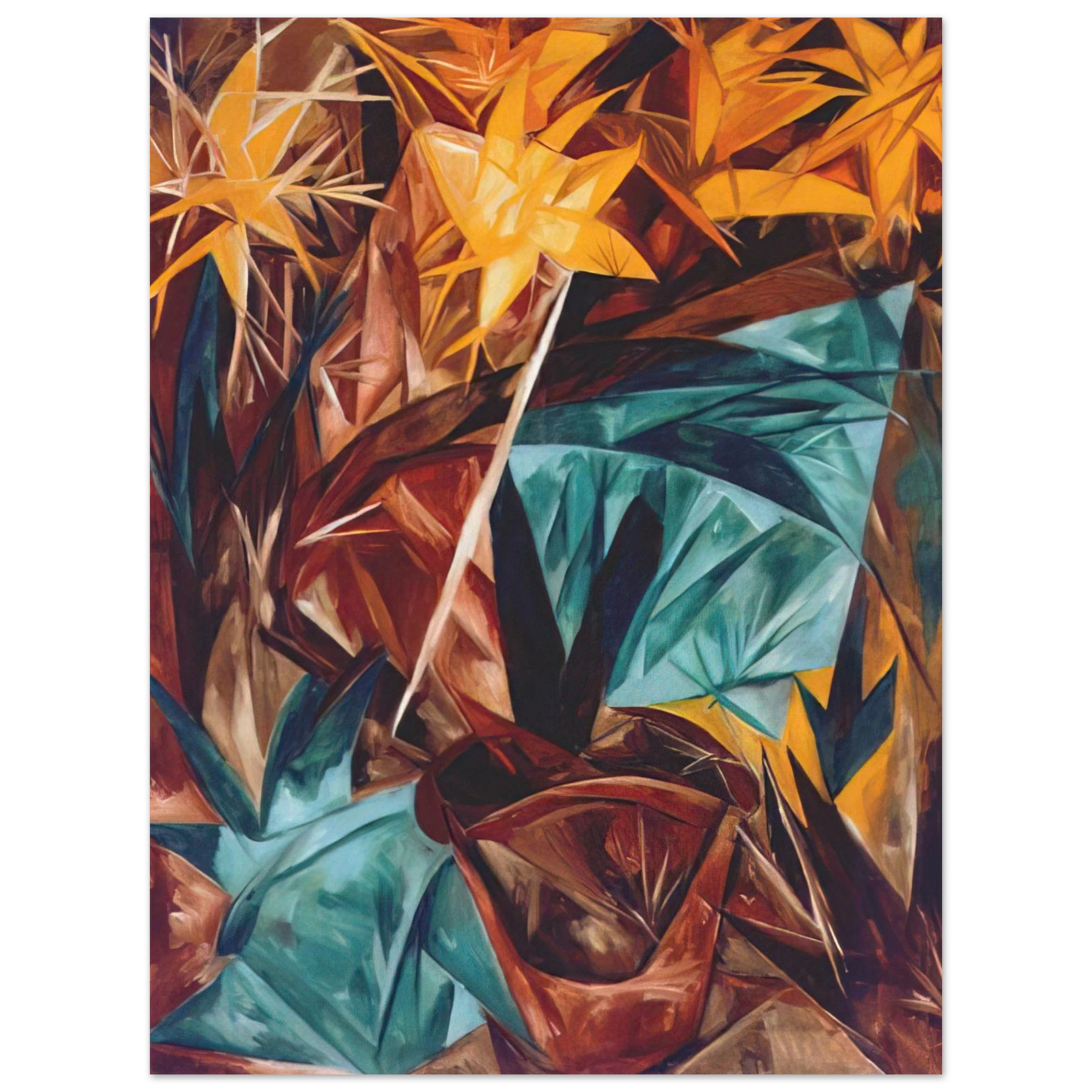 Natalia Goncharova - Rayonist lilies - 1913 Fine Art Poster - Default Title