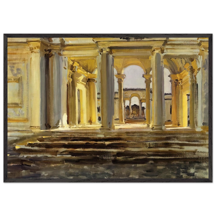 Villa Papa Giulla - John Singer Sargent 70x100 cm / 28x40 inches Framed Art Print – Black Wooden Frame