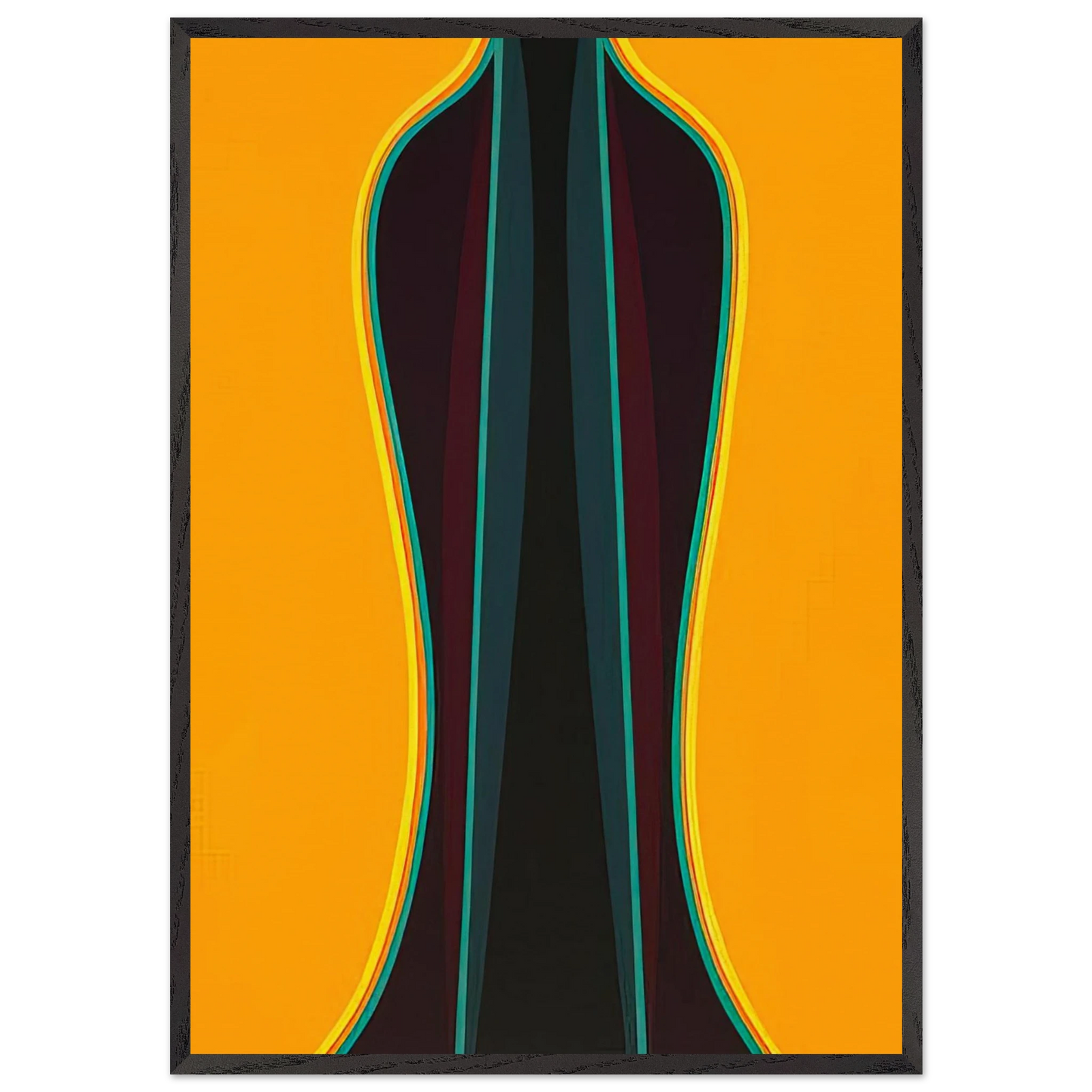 Archimage 2 - 1976 - Lorser Feitelson 70x100 cm / 28x40 inches Framed Art Print – Black Wooden Frame