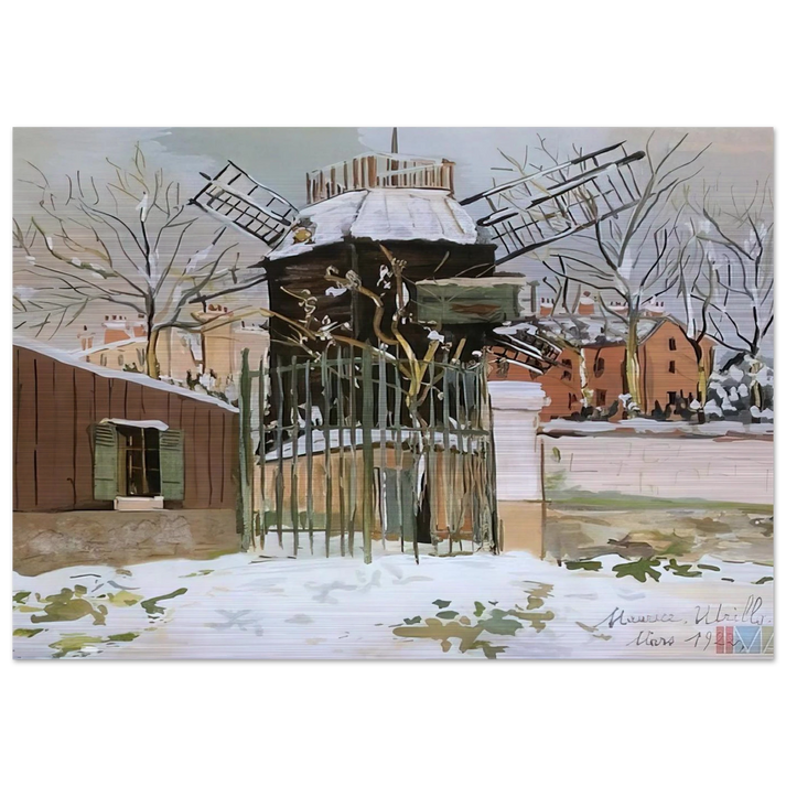 MOULIN DE LA GALETTE 2 - Maurice Utrillo Brushed Aluminum Print - 70x100 cm / 28x40 inches | Maurice Utrillo Aluminum Print | Maurice Utrillo Prints