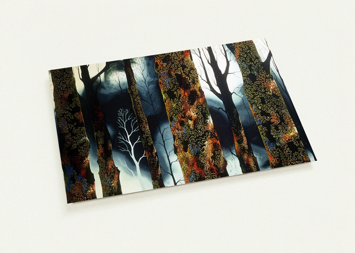 Jewel Trees By Eyvind Earle Pack of 10 Post Cards | Eyvind Earle Post Cards | A6 (10.5 x 14.8 cm) - 4.1 x 5.8 inches