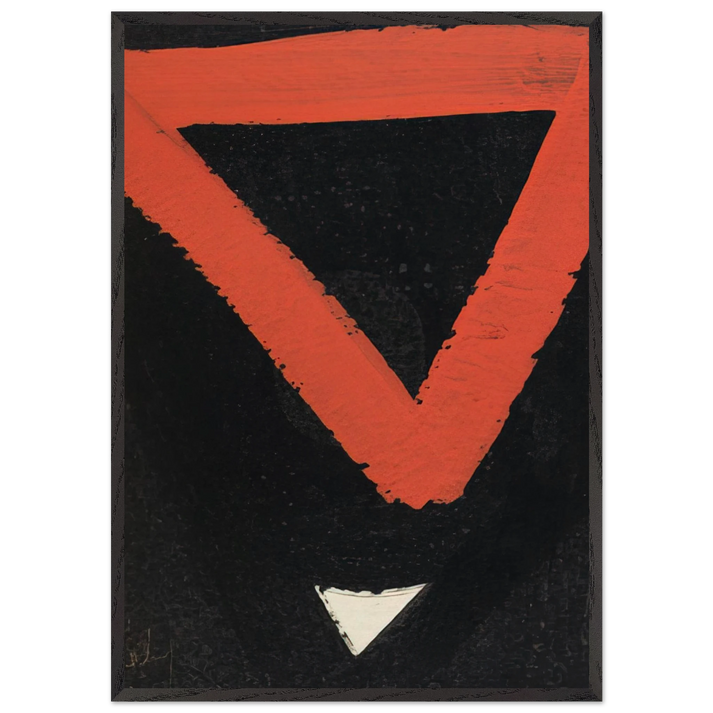 Untitled 6 N2 - Al Held 70x100 cm / 28x40 inches Framed Art Print – Black Wooden Frame