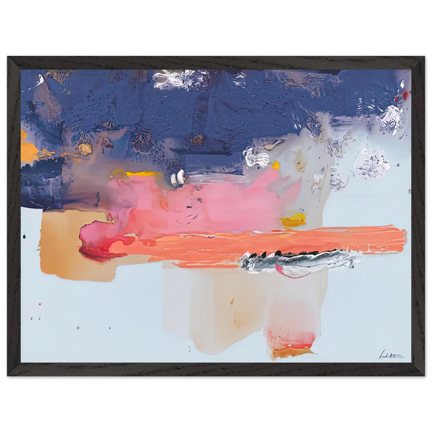 Helen Frankenthaler - Western Roadmap, 1991- Wall Art - 60x80 cm / 24x32 inches - Premium Wooden Framed Poster With Fine Art Paper-canvas - Wood frame
