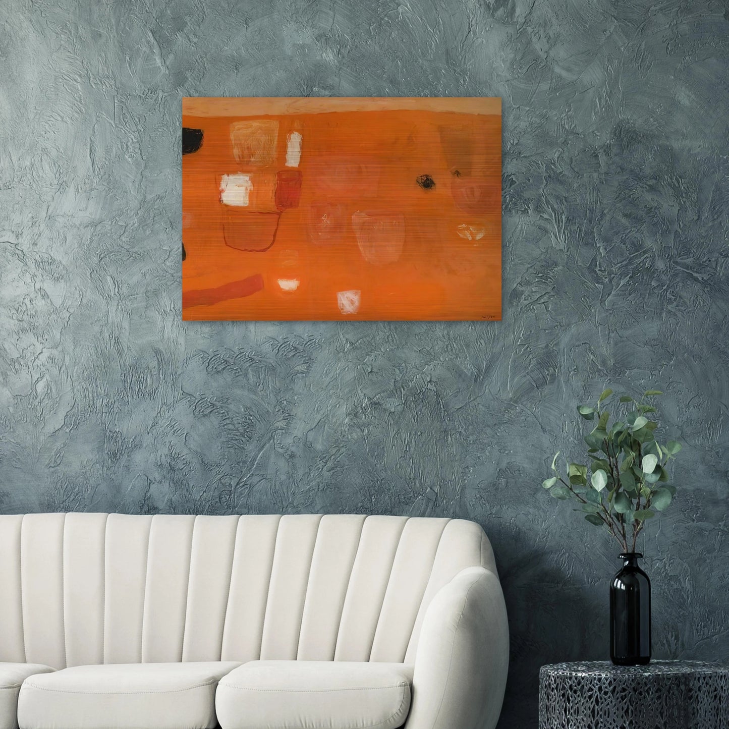 Orange and Red - 1957 - William Scott Brushed Aluminum Print - 70x100 cm / 28x40 inches | William Scott Aluminum Print | William Scott Prints