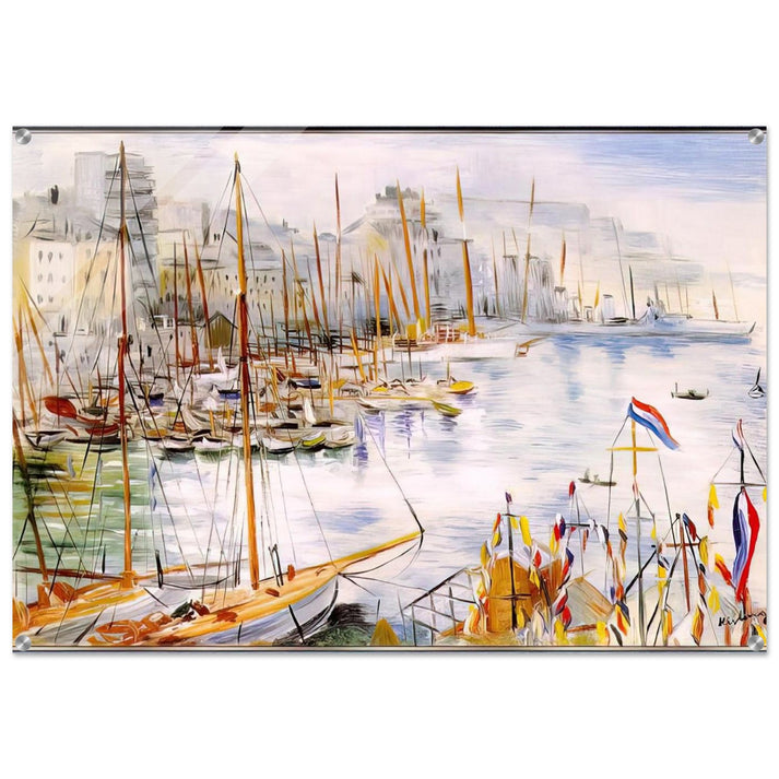 MARSEILLE PORT - Moise Kisling Acrylic Print - 70x100 cm / 28x40″ inches