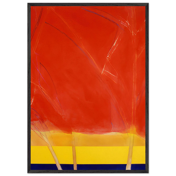 Vivid Spring - 1988 - Ronnie Landfield 70x100 cm / 28x40 inches Framed Art Print – Black Wooden Frame