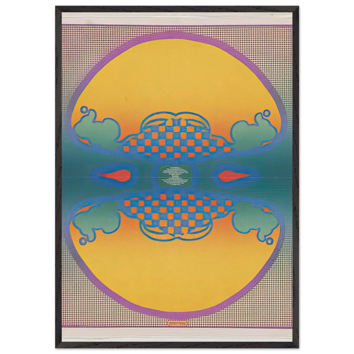 1 2 3 INFINITY THE CONTEMPORARIES 1967 - Peter Max 70x100 cm / 28x40 inches Framed Art Print – Black Wooden Frame