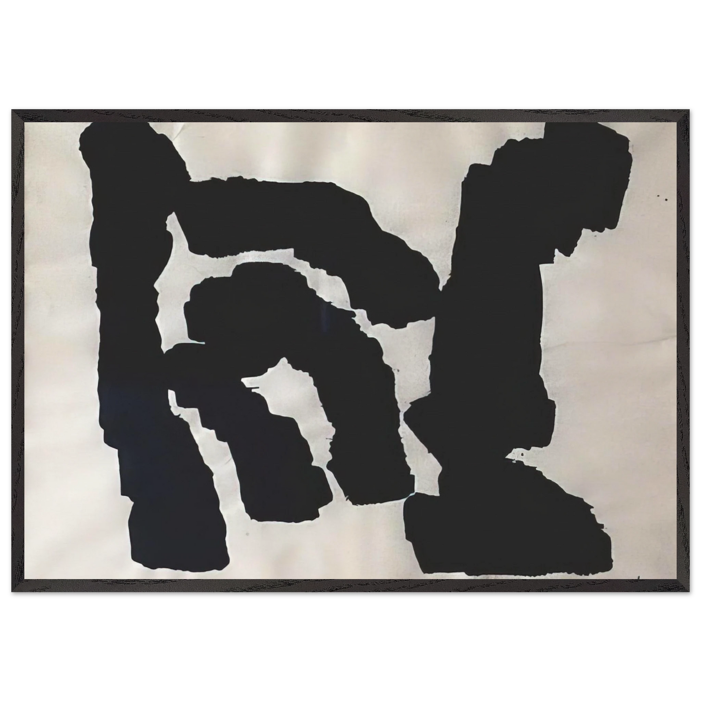 Untitled N11 - Marcel Barbeau Framed Art Print – Black Wooden Frame - Default Title - -Framed Art Print