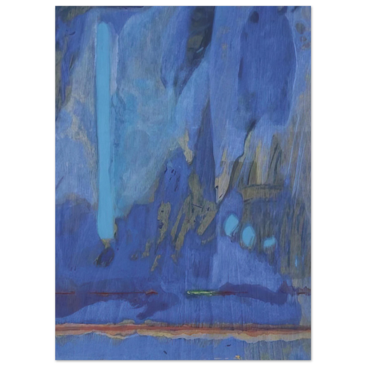 Helen Frankenthaler - Tales of Genji III - 1998 Wall art - 60x80 cm / 24x32 inches - Premium Wooden Framed Poster With Fine Art Paper-canvas - Black frame