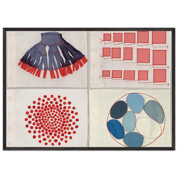 Untitled 3 N3 - Louise Bourgeois 70x100 cm / 28x40 inches Framed Art Print – Black Wooden Frame