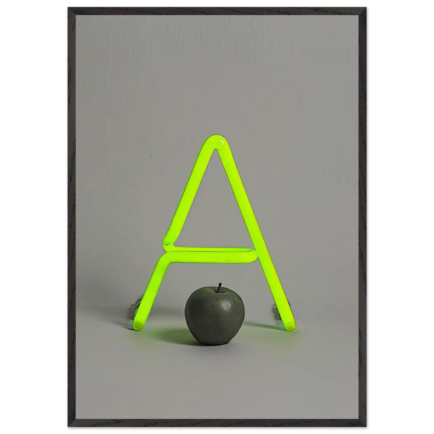 A for Apple - 1963 - Billy Apple 70x100 cm / 28x40 inches Framed Art Print – Black Wooden Frame