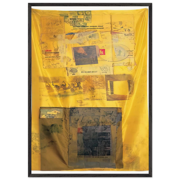 SULPHUR BANK HOARFROST 1974 - Robert Rauschenberg 70x100 cm / 28x40 inches Framed Art Print – Black Wooden Frame
