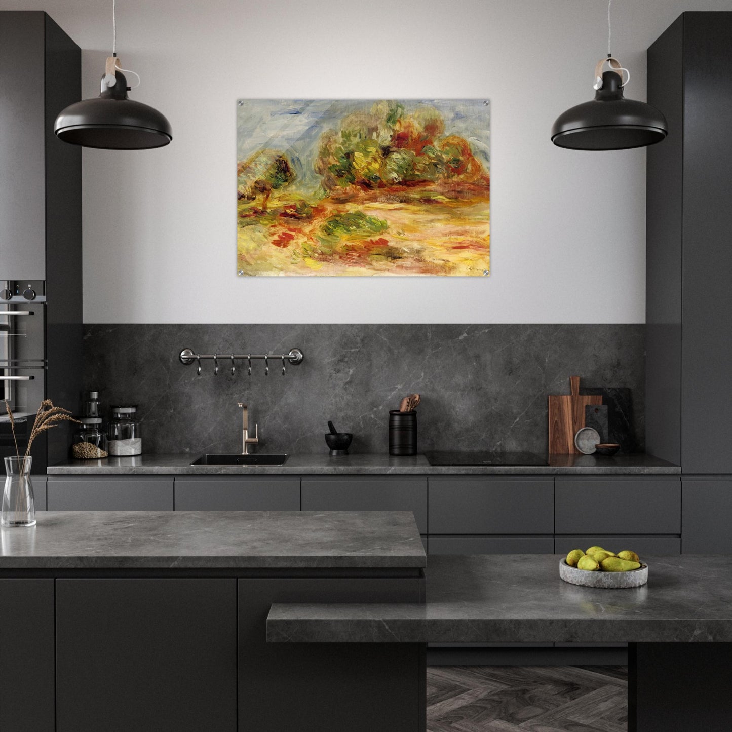 Cagnes Landscape - Pierre-Auguste Renoir Acrylic Print - 70x100 cm / 28x40″ inches