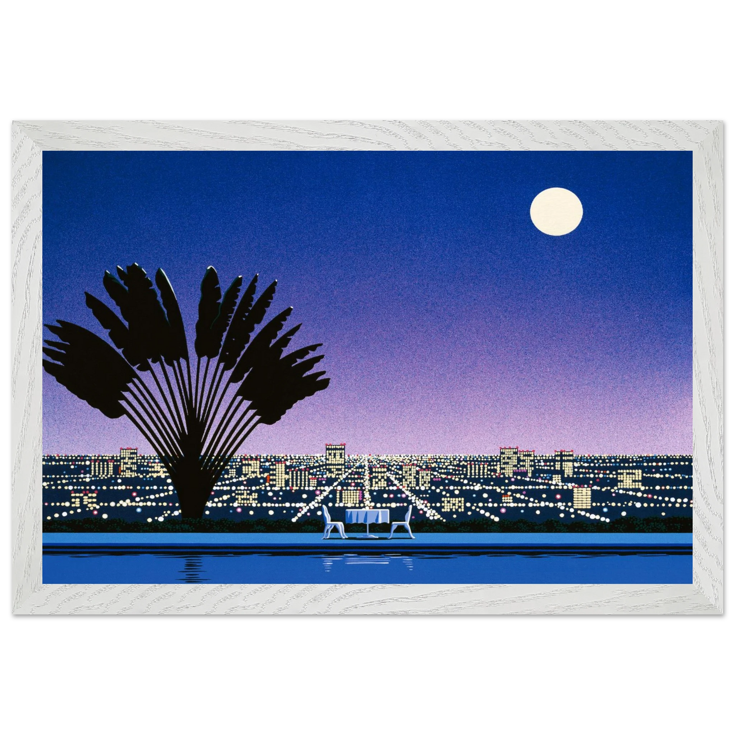 Hiroshi Nagai - Onra - Nobody Has To Know Wall Art - 30x40 cm / 12x16 inches - Premium Wooden Framed Poster With Fine Art Paper - Black frame