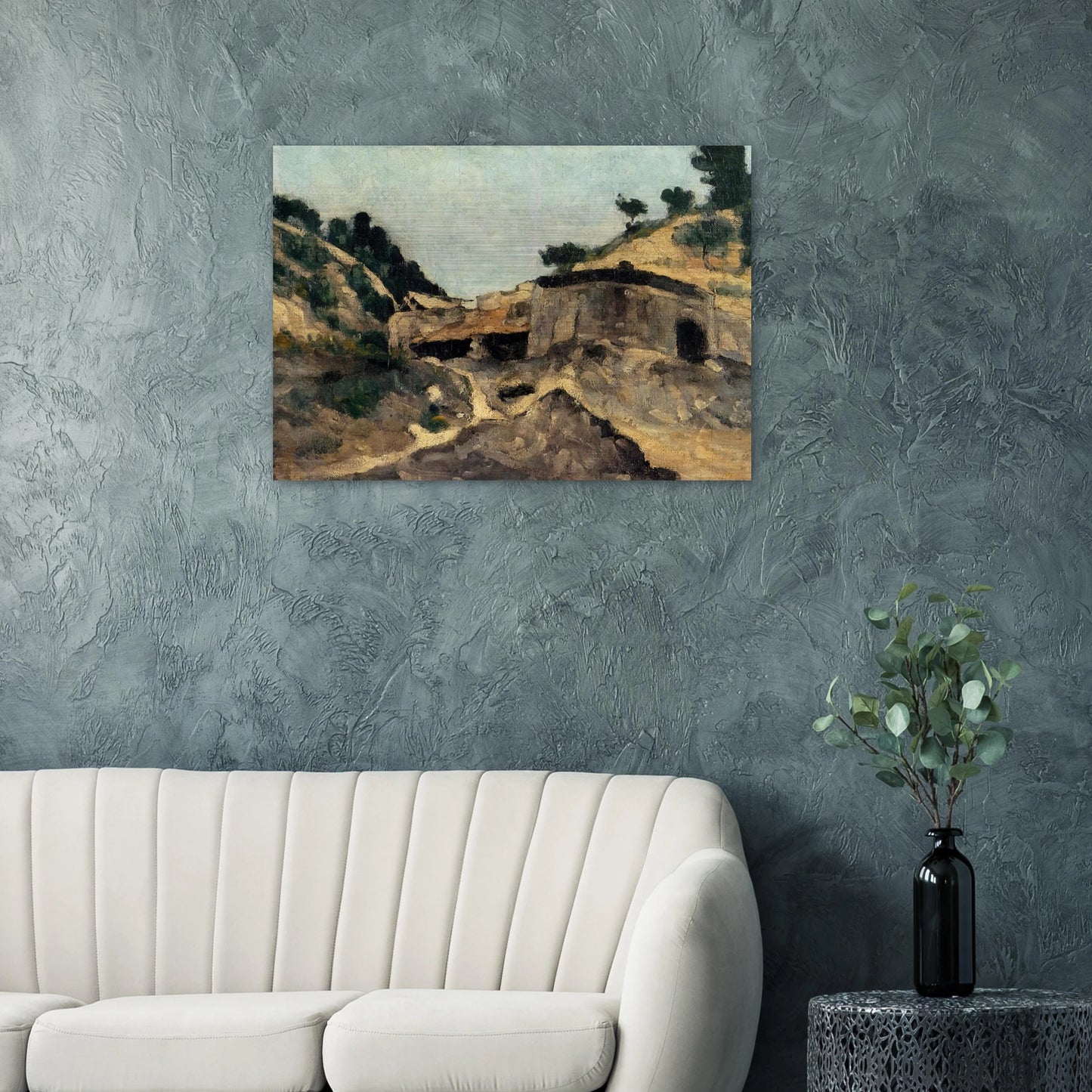 Landscape with Watermill - Paul Cézanne Brushed Aluminum Print - 70x100 cm / 28x40 inches | Paul Cézanne Aluminum Print | Paul Cézanne Prints
