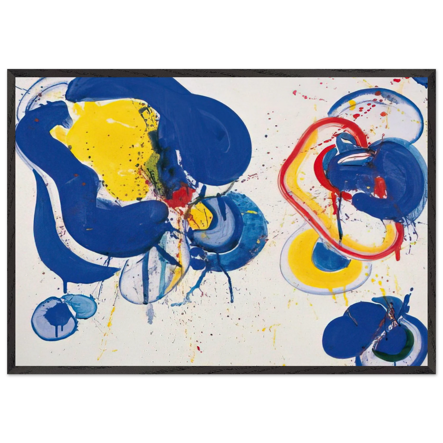 Dream It Is - Sam Francis 70x100 cm / 28x40 inches Framed Art Print – Black Wooden Frame