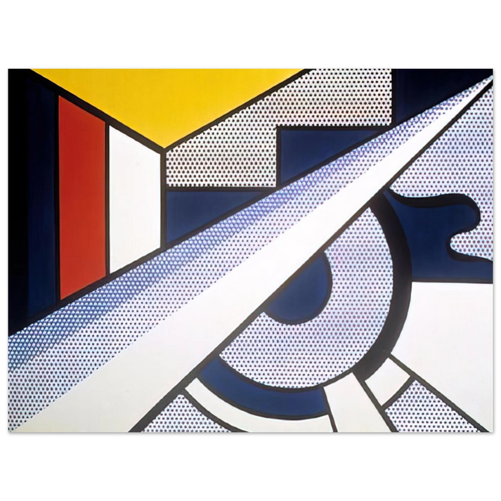 Roy Lichtenstein - MODERN PAINTING WITH WEDGE 1967 75x100 cm / 30x40inches Fine Art Poster