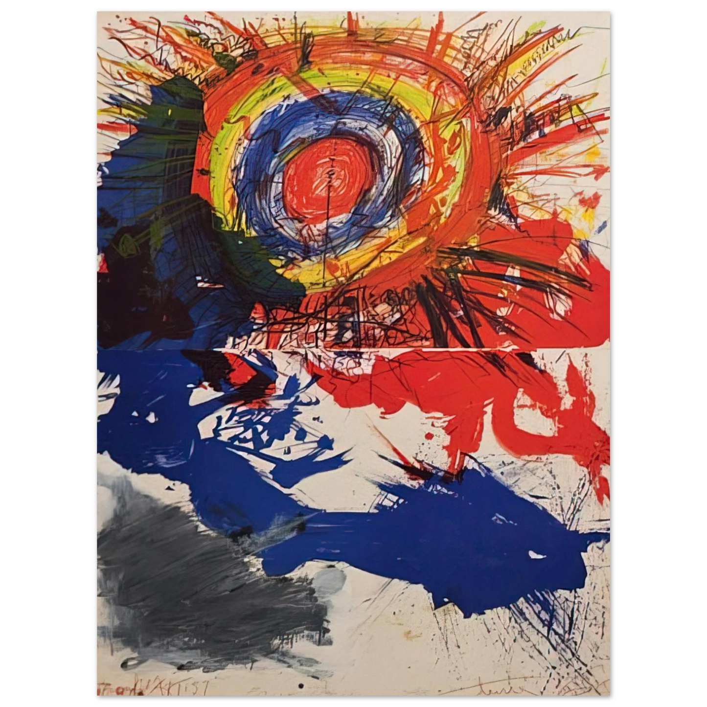 Walasse Ting - Composition - 1957 Fine Art Poster - Default Title
