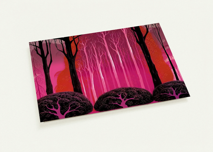 Crimson Glory By Eyvind Earle Pack of 10 Post Cards | Eyvind Earle Post Cards | A6 (10.5 x 14.8 cm) - 4.1 x 5.8 inches