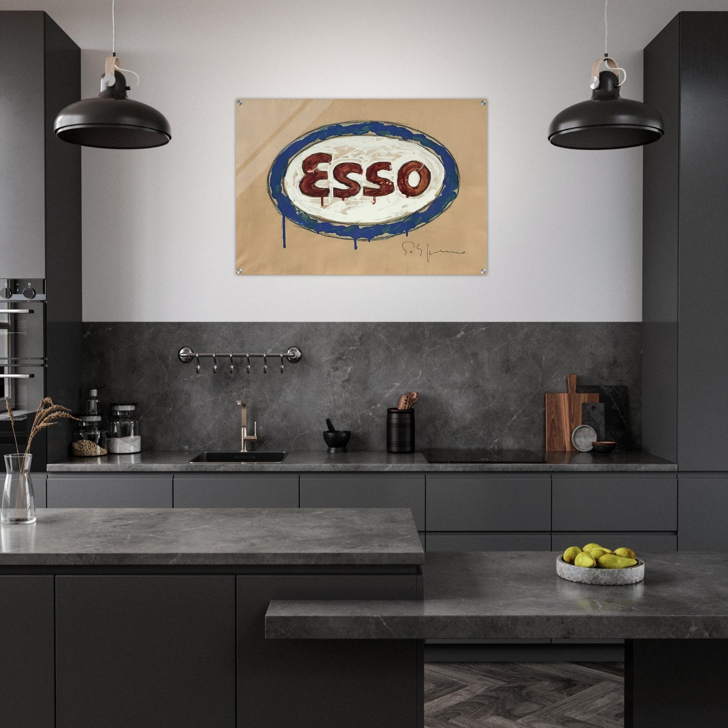 Esso - Pop Art - Mario Schifano Acrylic Print - 70x100 cm / 28x40″ inches