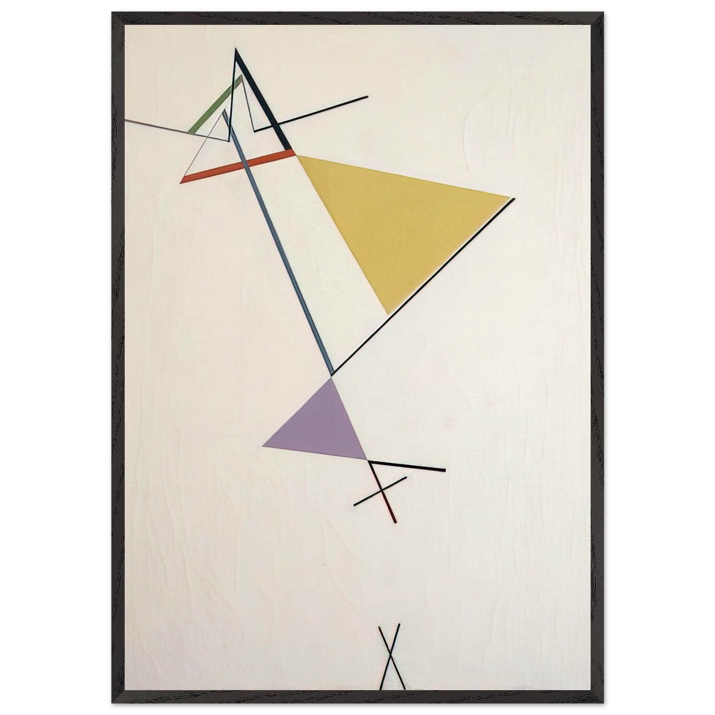 Desarrollo del triangulo - 1951 - Tomas Maldonado 70x100 cm / 28x40 inches Framed Art Print – Black Wooden Frame
