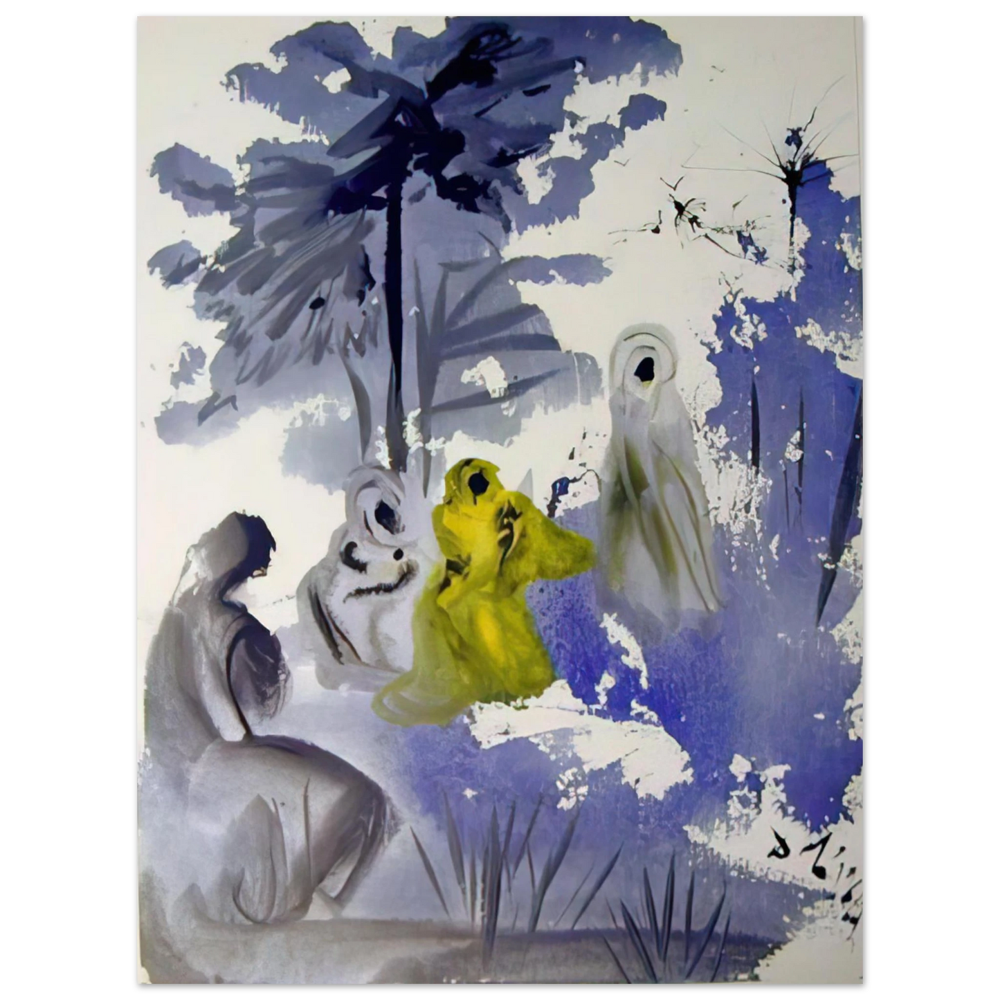 Salvador Dali - FAMILIA RUTH MOABITIDIS 1964 Fine Art Poster - Default Title
