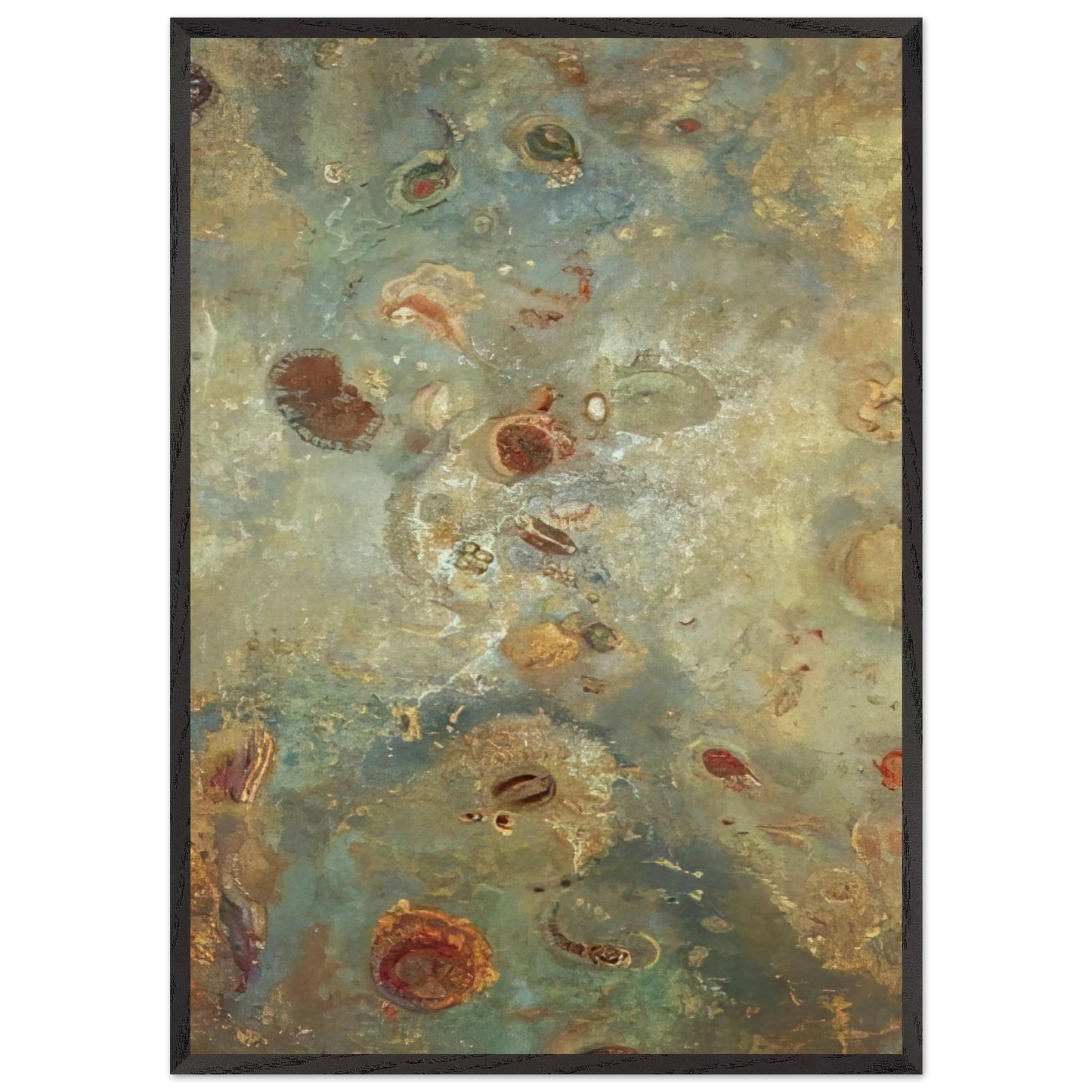UNDERWATER VISION 1910 - Odilon Redon 70x100 cm / 28x40 inches Framed Art Print – Black Wooden Frame