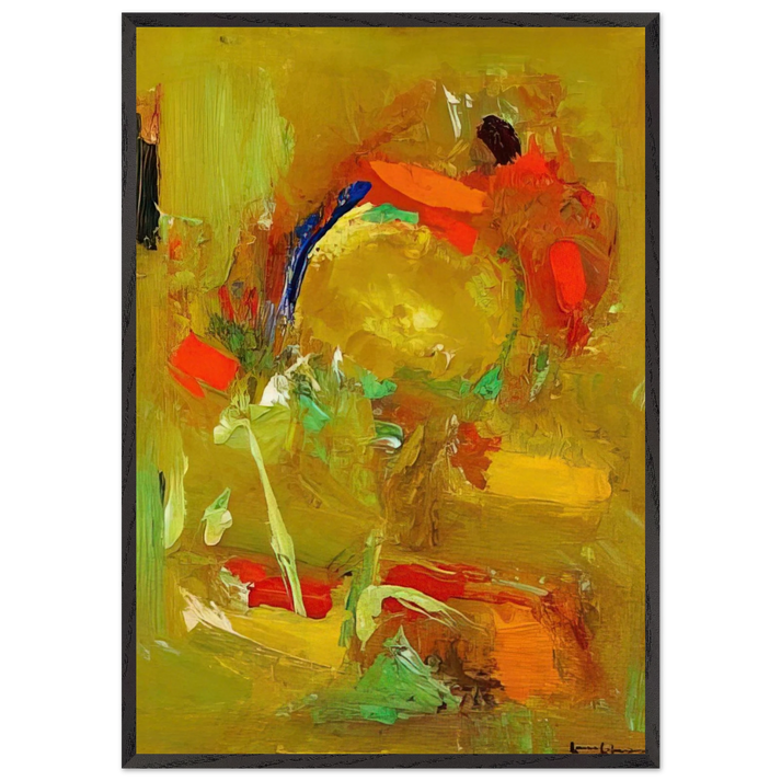 Genius Logic - Hans Hofmann 70x100 cm / 28x40 inches Framed Art Print – Black Wooden Frame