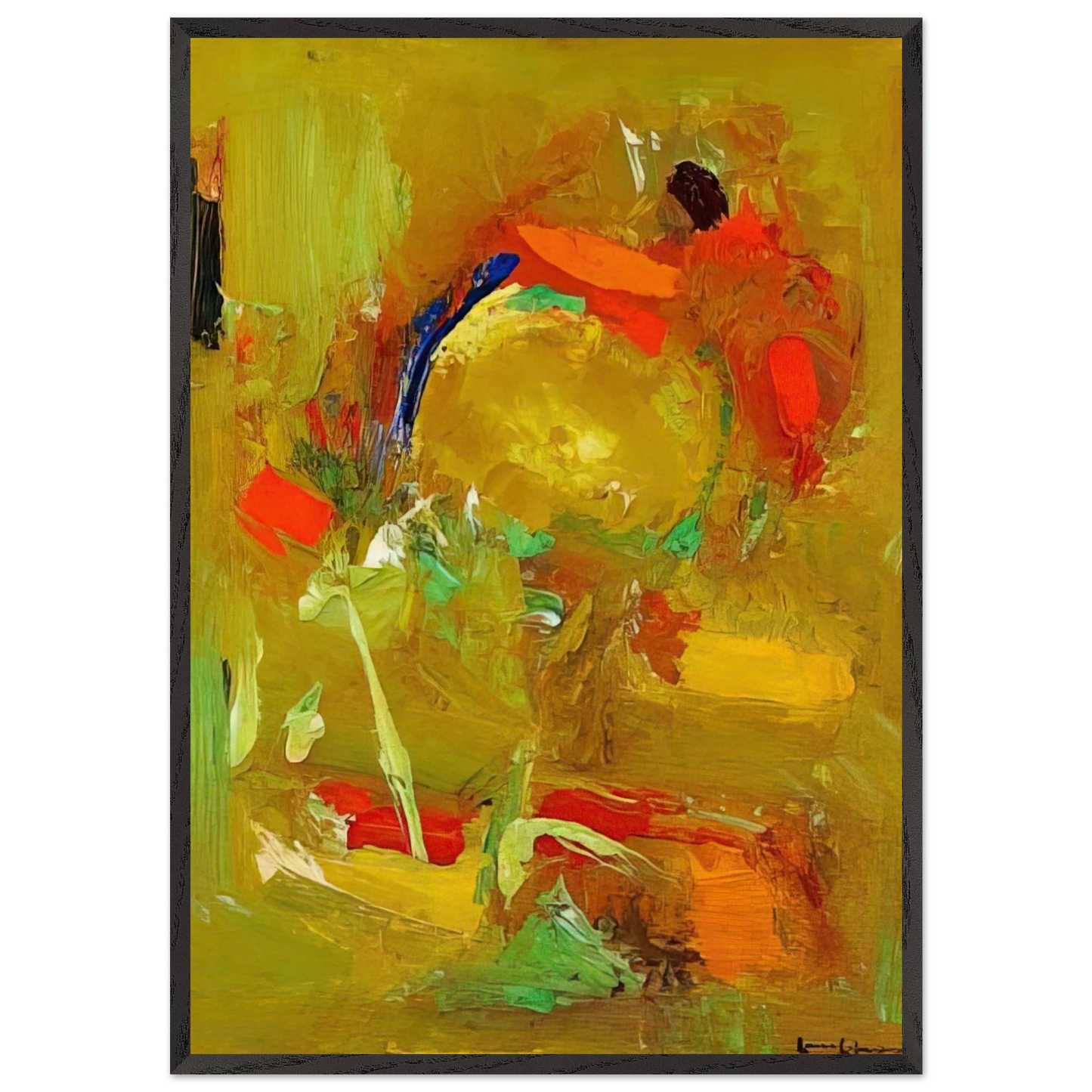 Genius Logic - Hans Hofmann 70x100 cm / 28x40 inches Framed Art Print – Black Wooden Frame